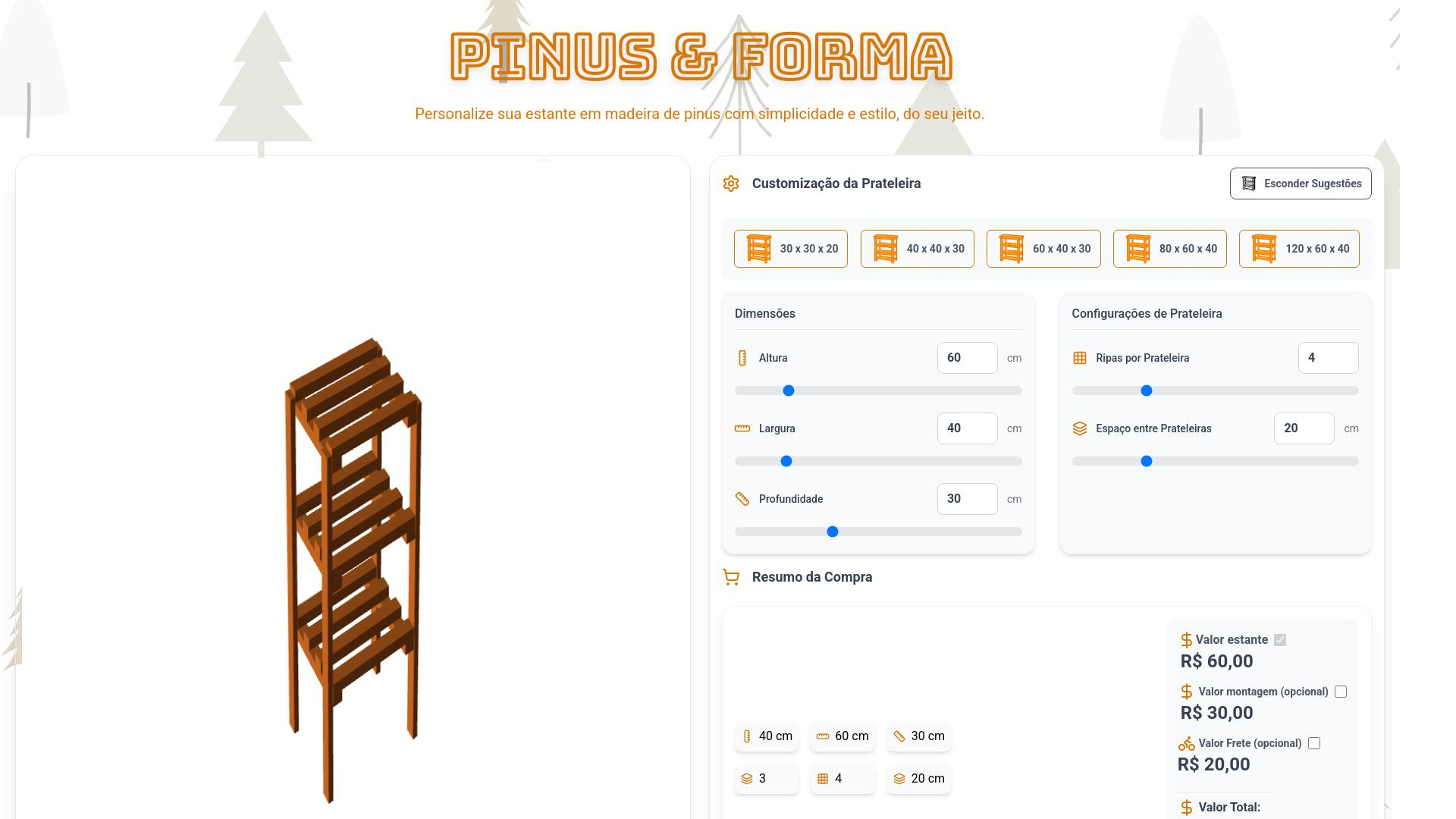 Estante Pinus Fortaleza Preview